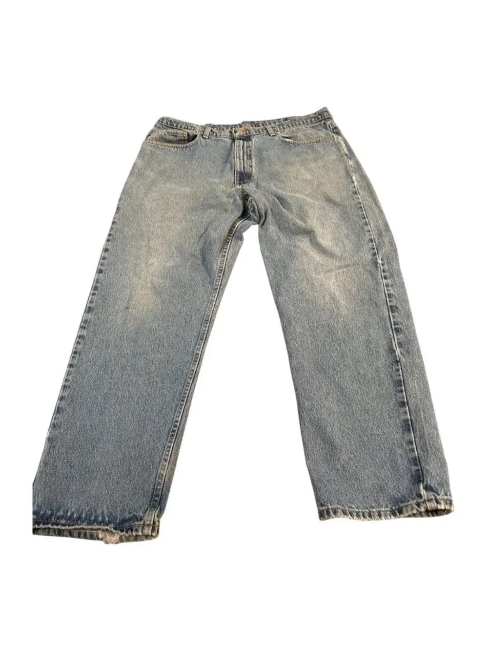 Vintage Polo Jeans Co Ralph Lauren Denim Jeans Loose Fit 40x30 Y2K Distressed